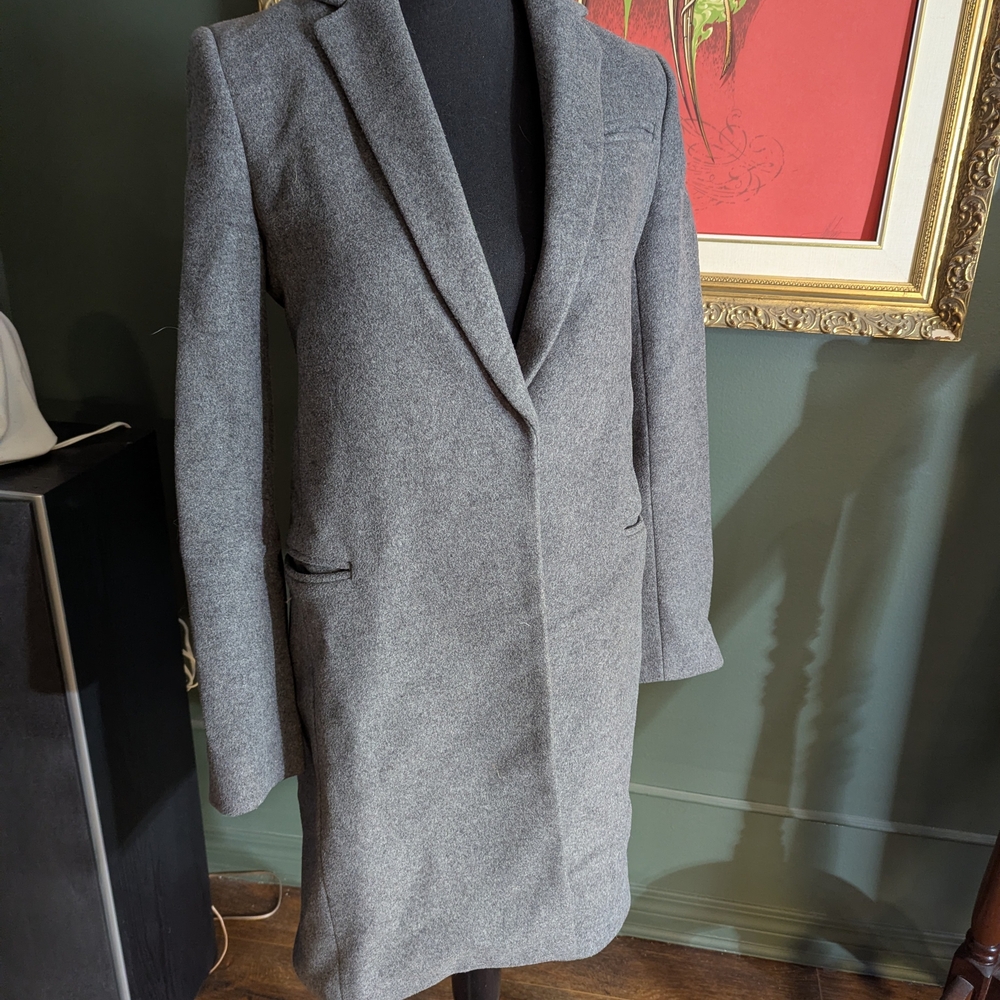 NWOT Aritzia Babaton Stedman Gray Wool and Cashmere Blend Coat XS